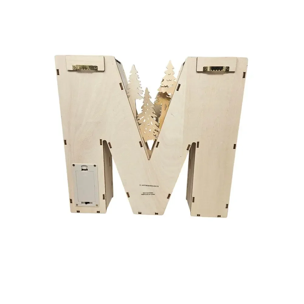 Anthropologie Wonderland Scene Monogram Letter 